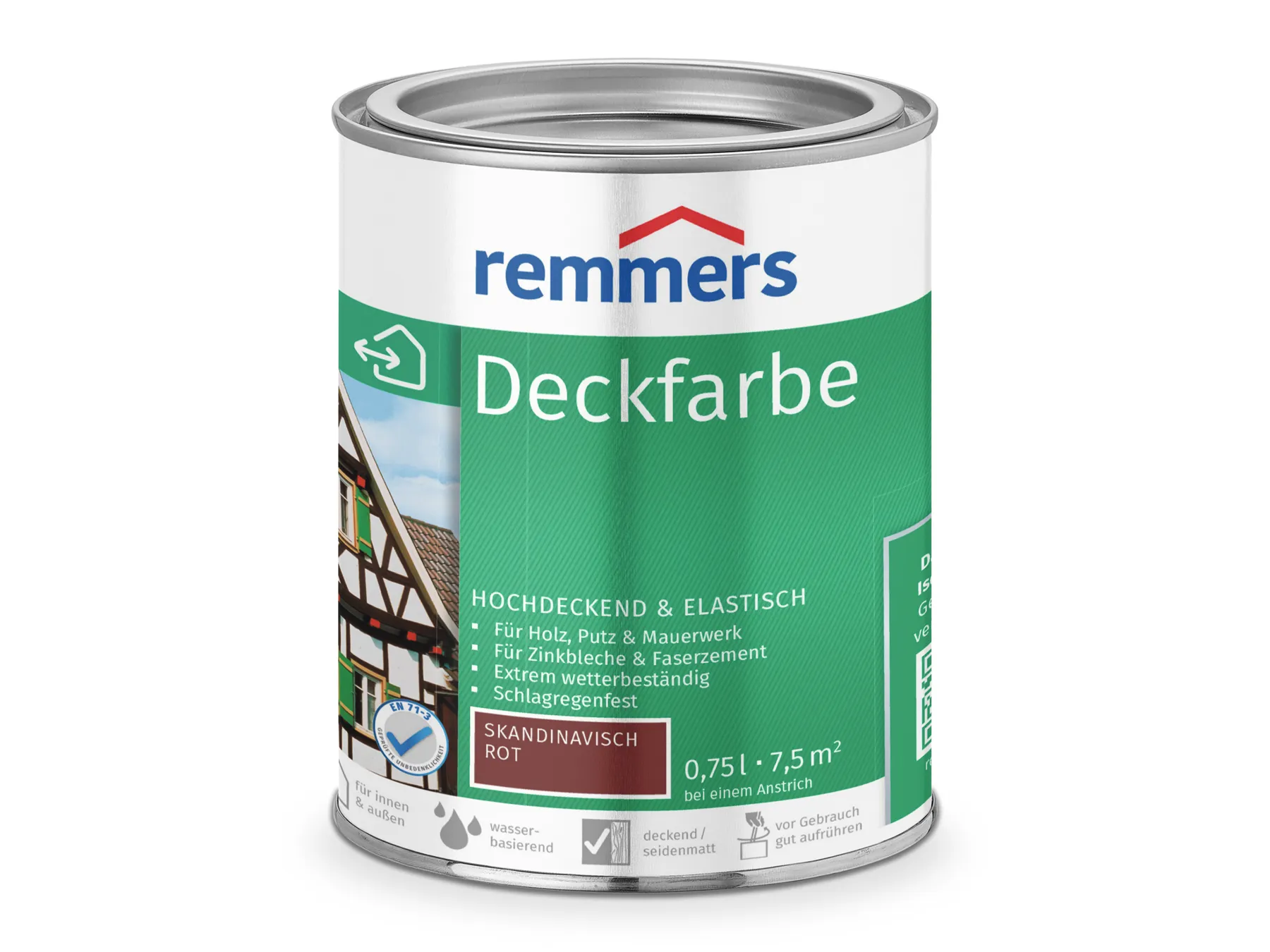 Moebelfaktor Deckfarbe skandinavisch rot 0,75 l