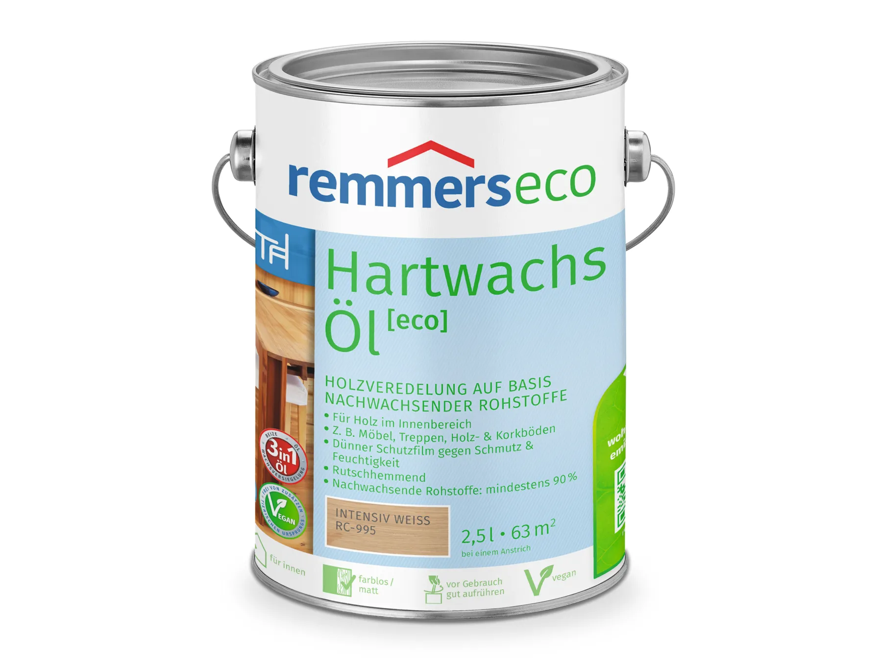 Moebelfaktor Hartwachs-Oel [eco] intensiv-weiss (RC-995) 2,5 l