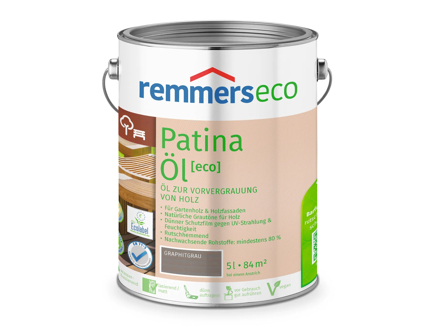 Moebelfaktor Patina-Oel [eco] graphitgrau 5 l