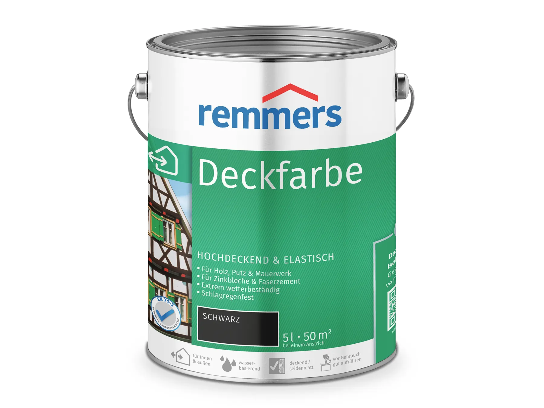 Moebelfaktor Deckfarbe schwarz 5 l