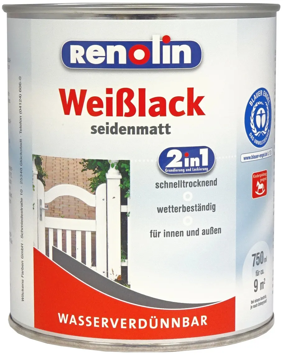 Moebelfaktor Renolin Weisslack 2in1 seidenmatt