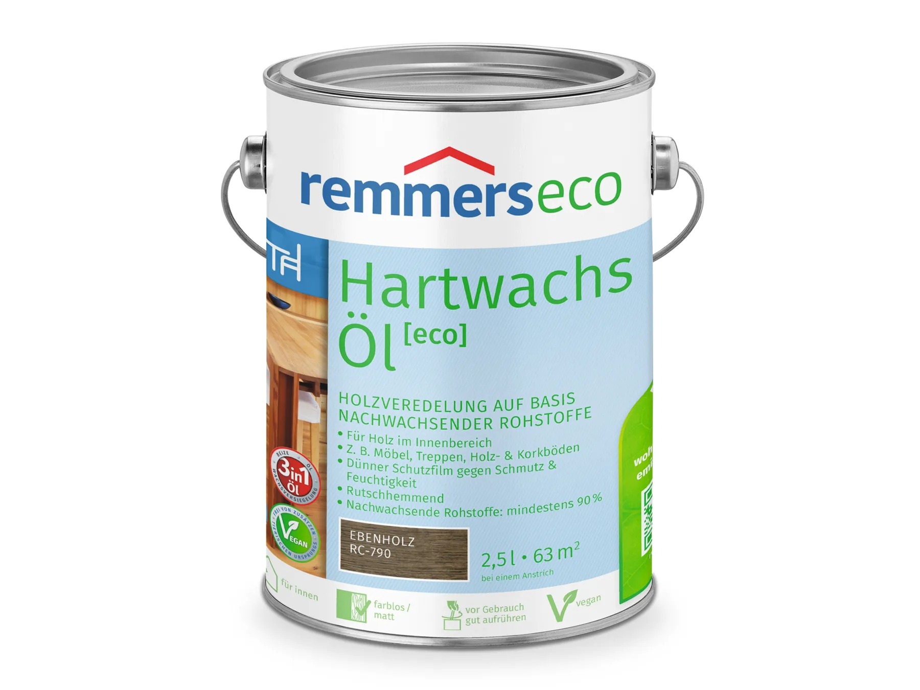 Moebelfaktor Hartwachs-Oel [eco] ebenholz (RC-790) 2,5 l