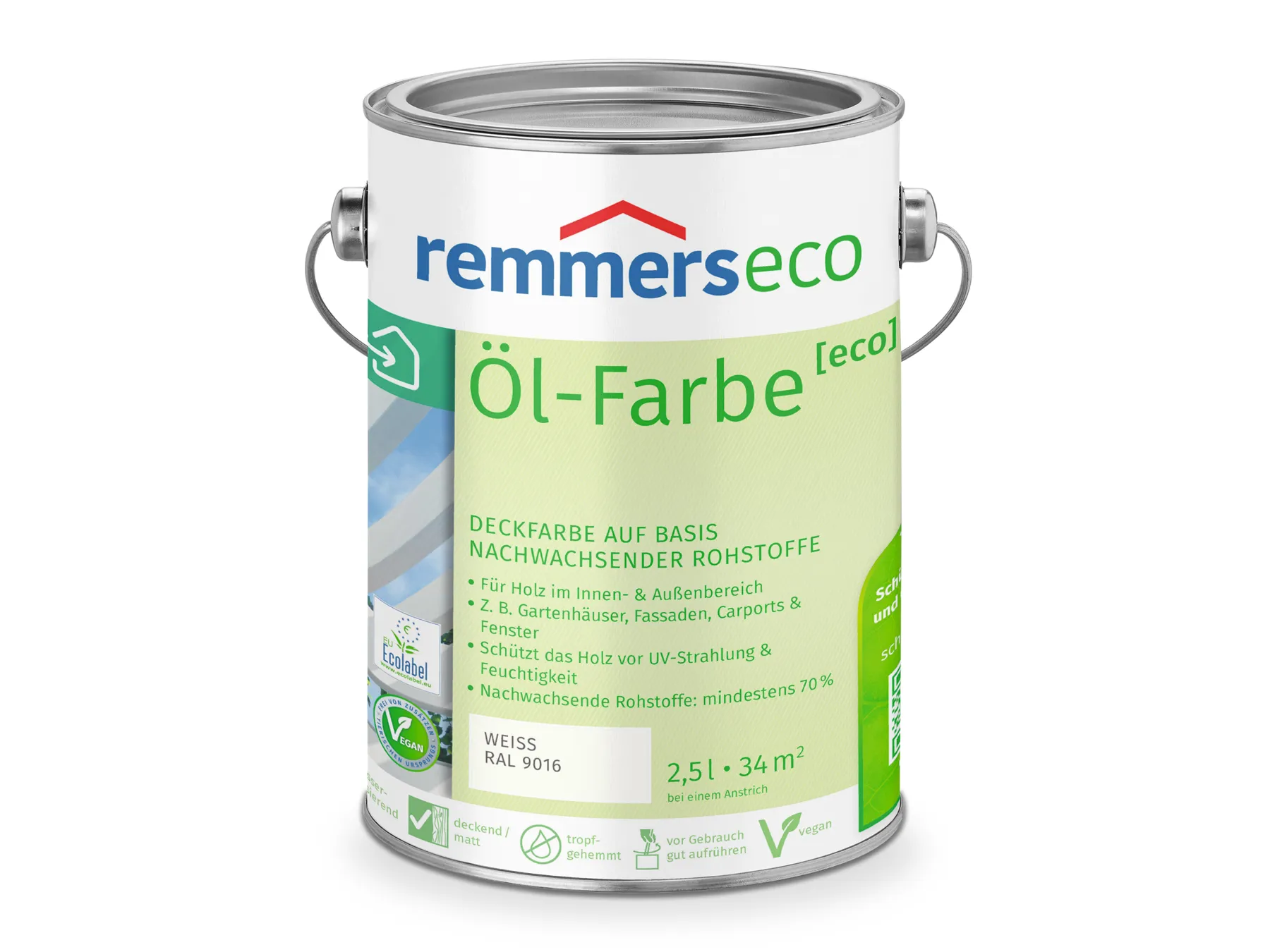 Moebelfaktor Oel-Farbe [eco] weiss (RAL 9016) 2,5 l