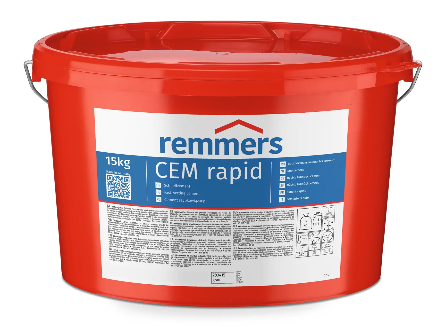 Moebelfaktor CEM rapid grau 15 kg (3 x 5 kg)