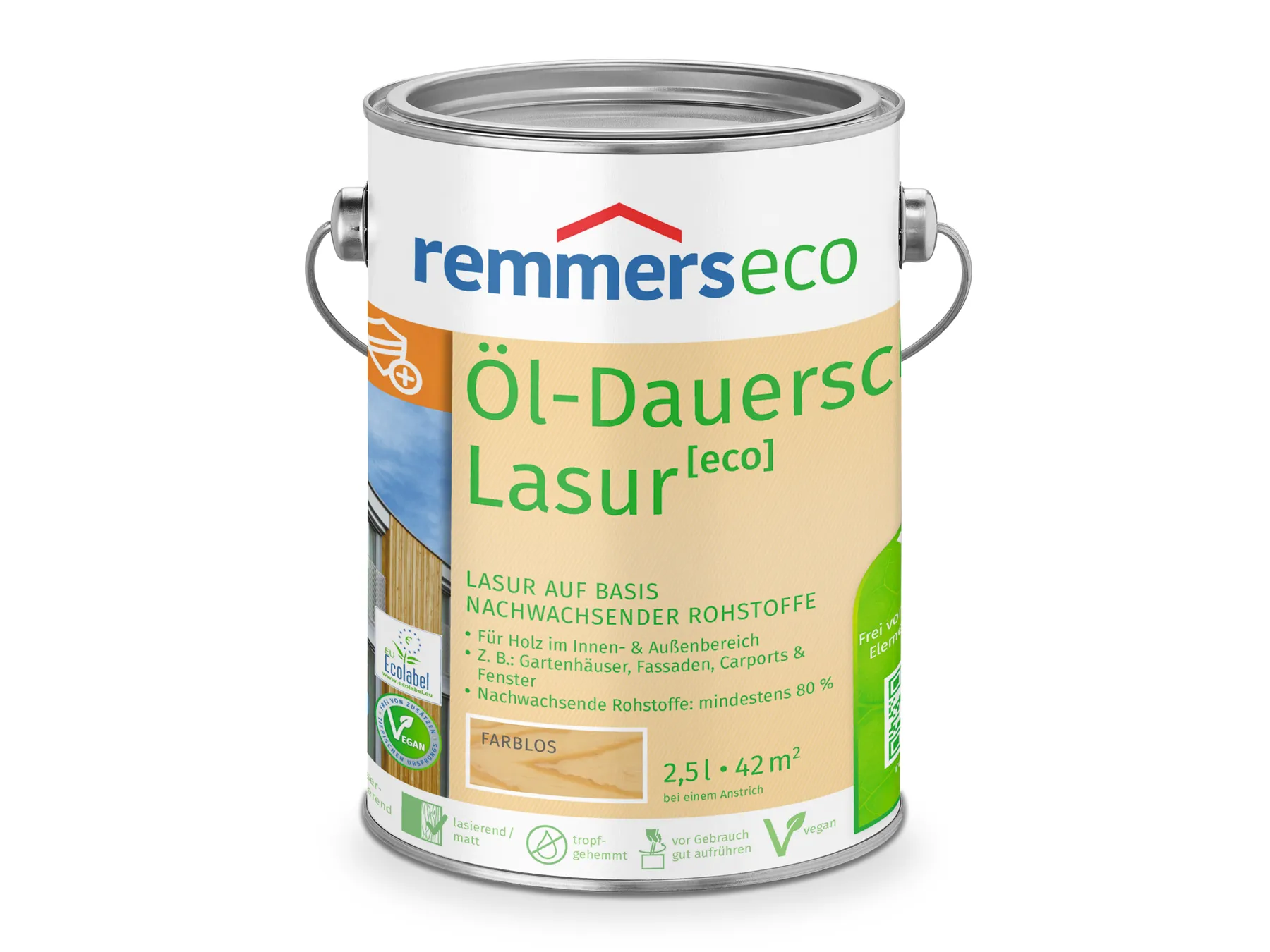 Moebelfaktor Oel-Dauerschutz-Lasur [eco] farblos 2,5 l