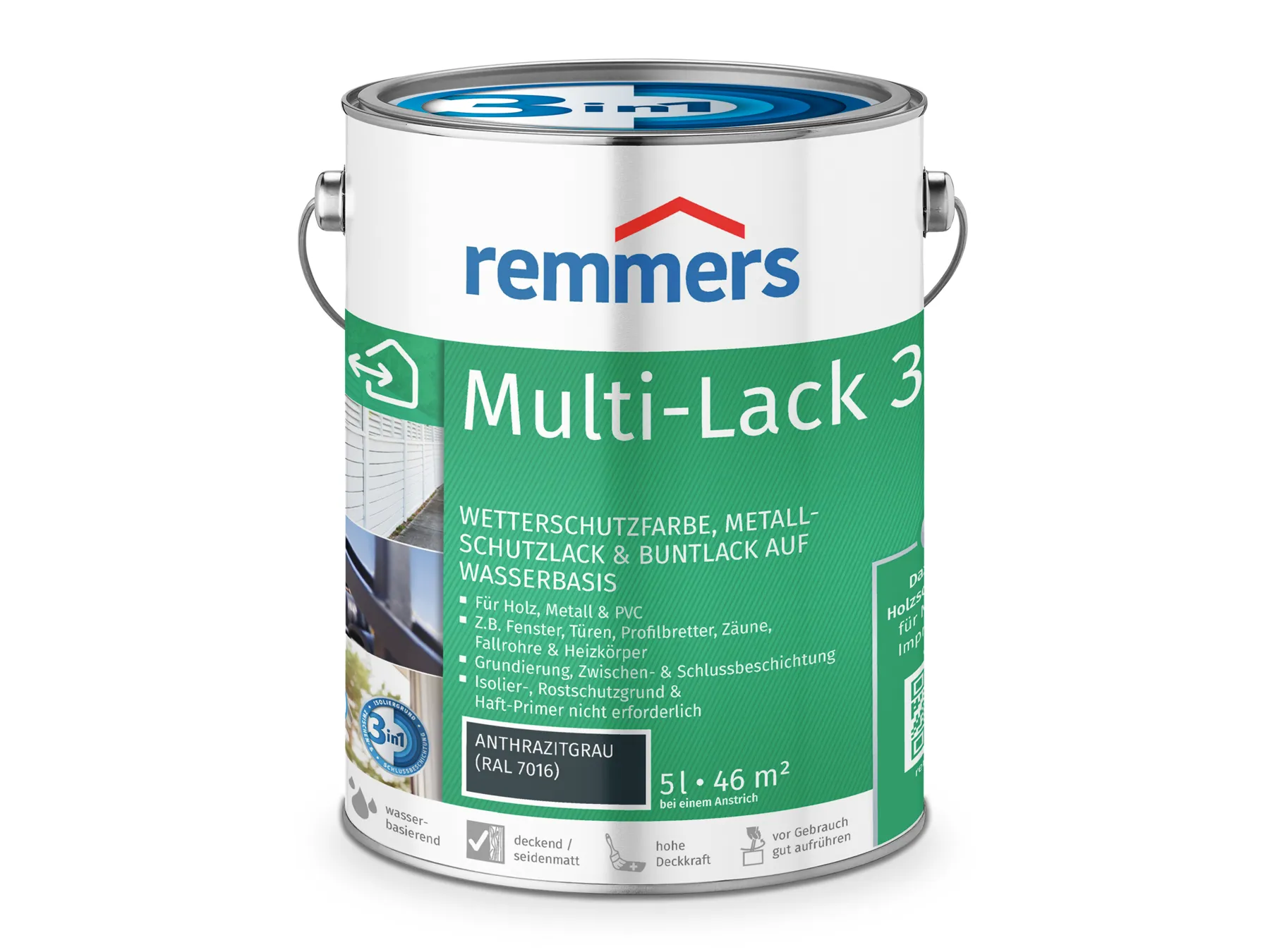 Moebelfaktor Multi-Lack 3in1 anthrazitgrau (RAL 7016) 5 l
