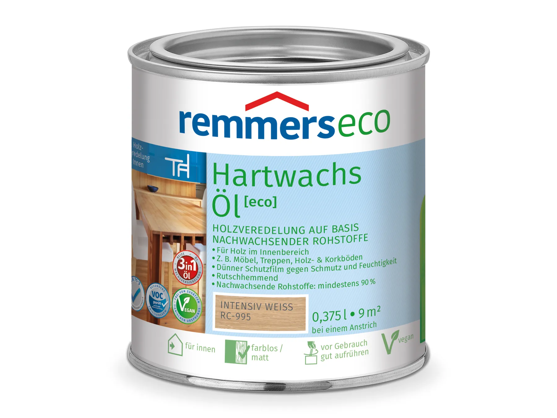 Moebelfaktor Hartwachs-Oel [eco] intensiv-weiss (RC-995) 0,375 l