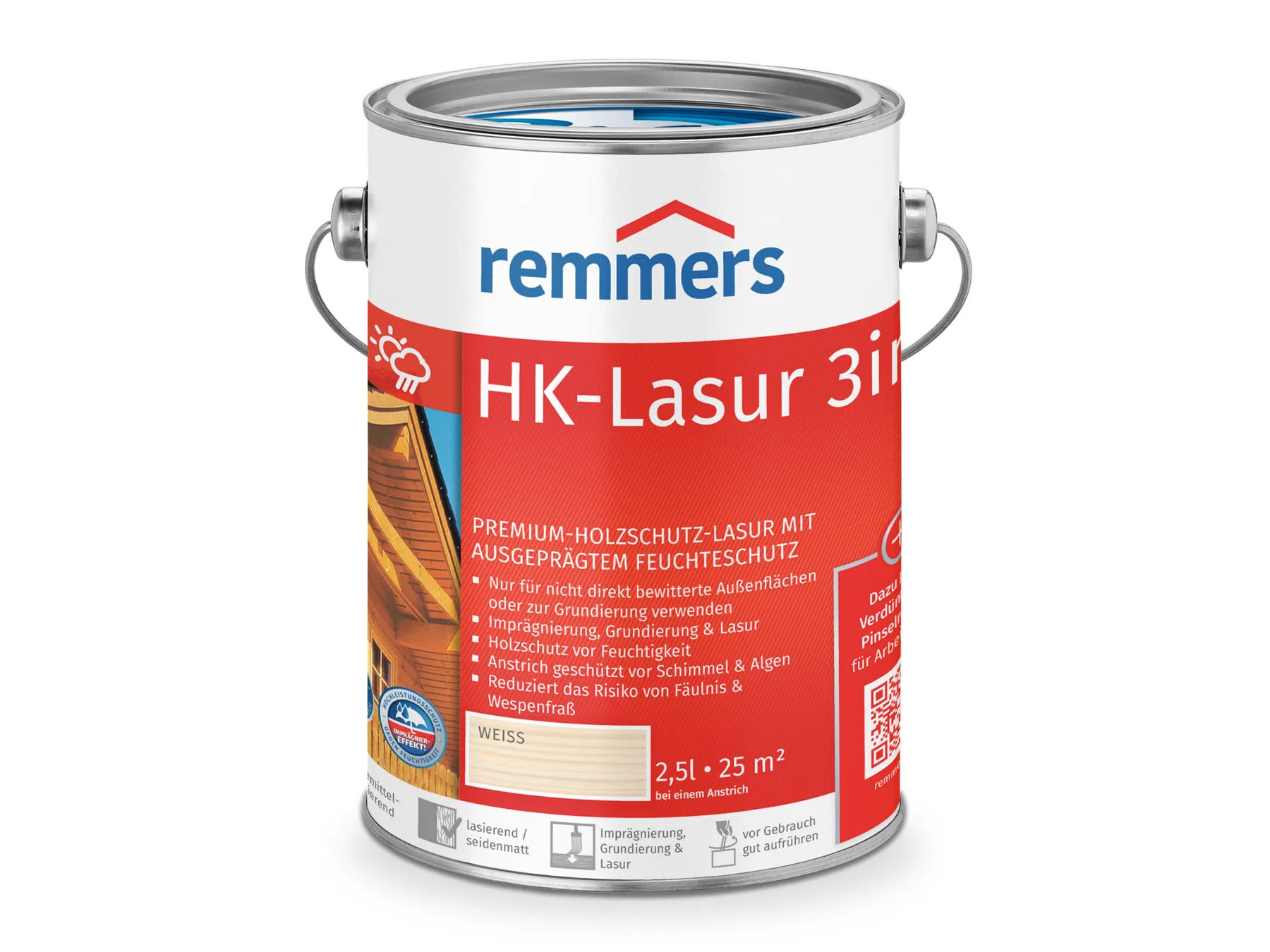 Moebelfaktor HK-Lasur 3in1 weiss (RC-990) 2,5 l