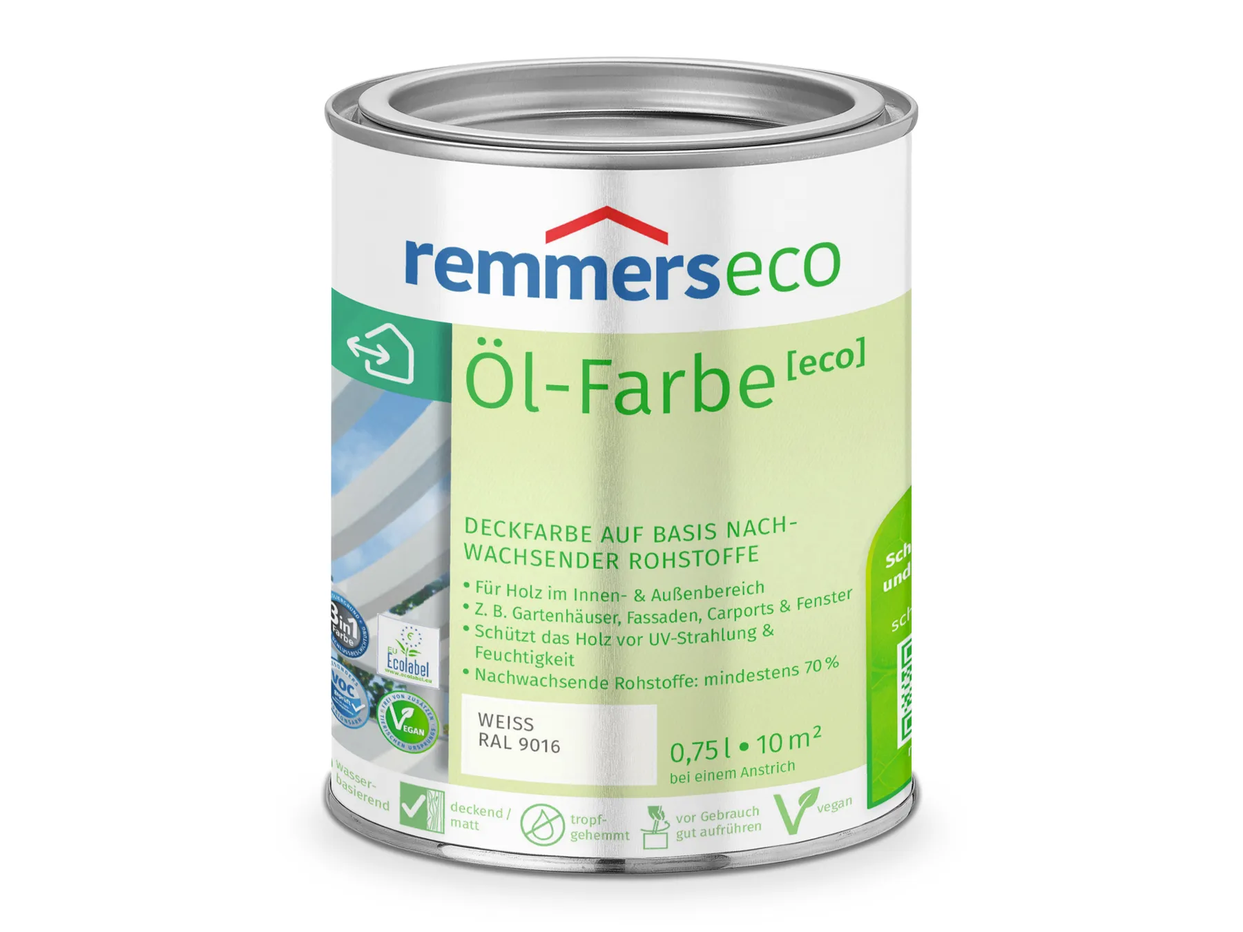 Moebelfaktor Oel-Farbe [eco] weiss (RAL 9016) 0,75 l