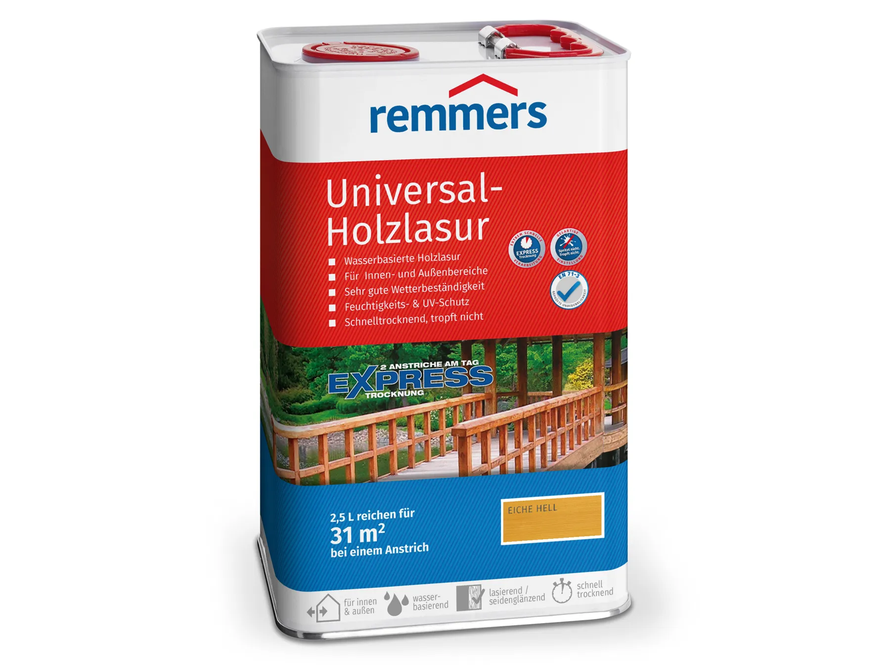 Moebelfaktor Universal-Holzlasur eiche hell 2,5 l