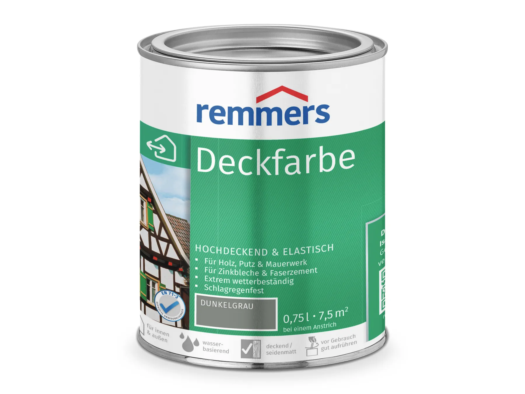 Moebelfaktor Deckfarbe dunkelgrau 0,75 l