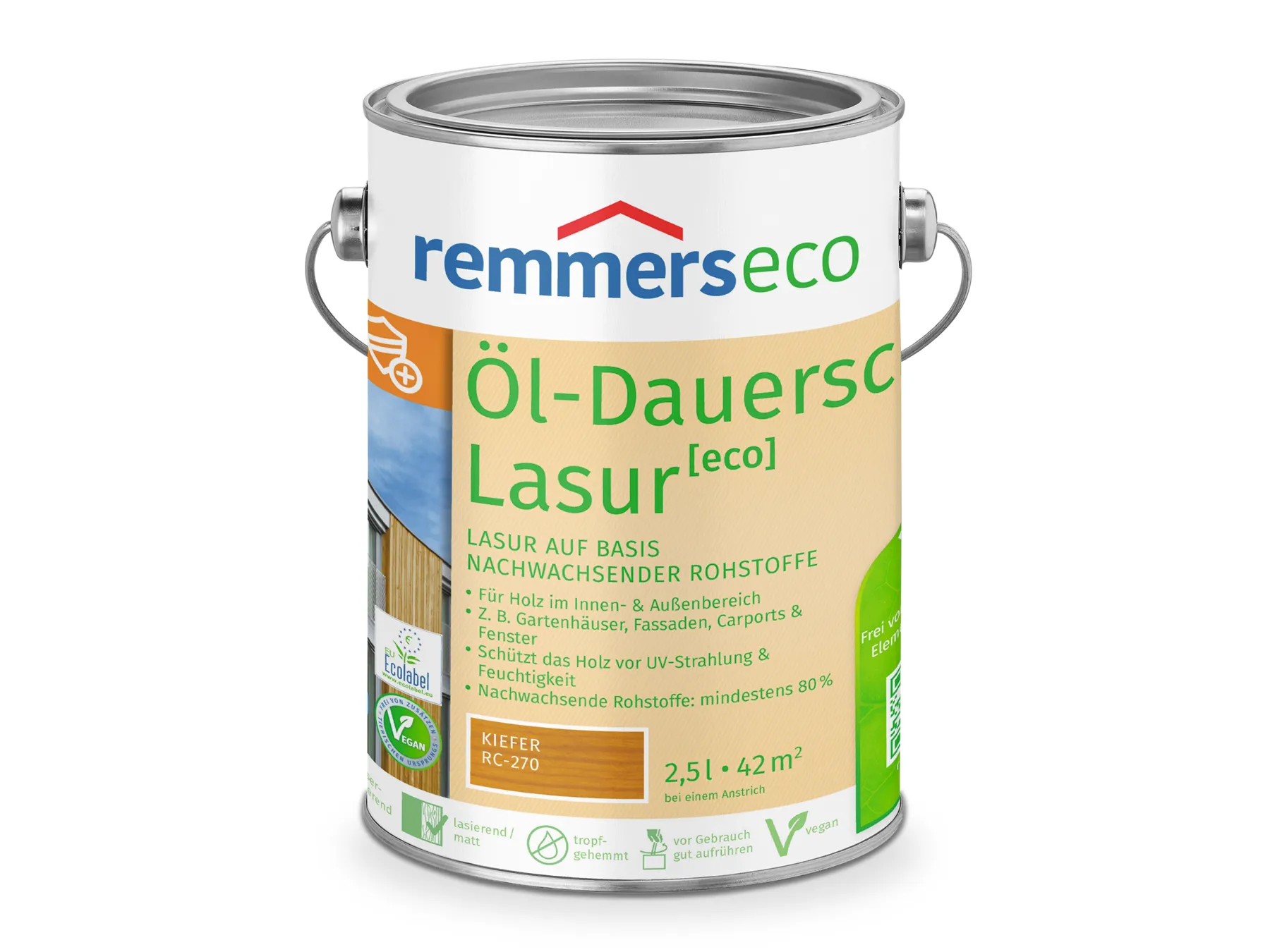 Moebelfaktor Oel-Dauerschutz-Lasur [eco] kiefer (RC-270) 2,5 l