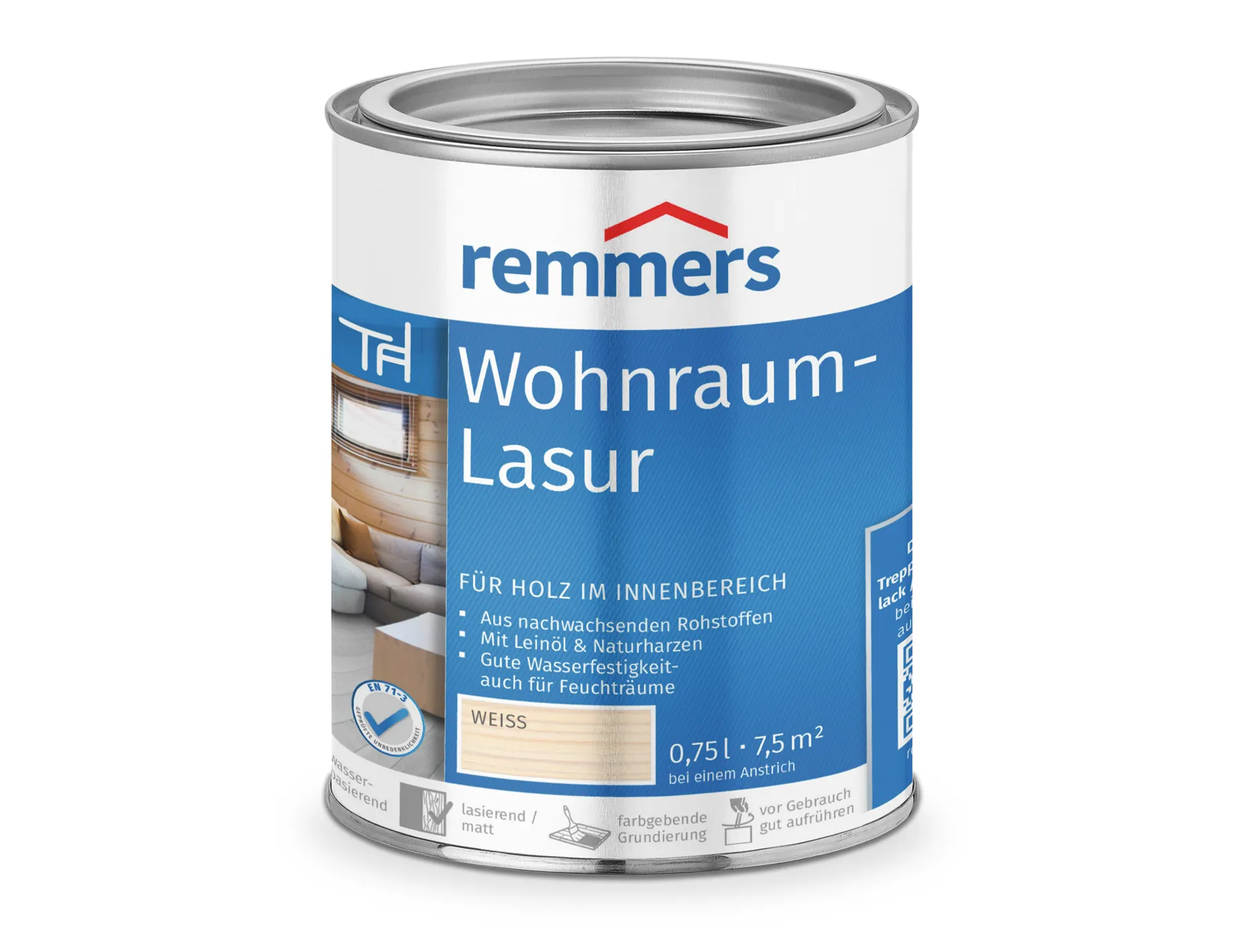 Moebelfaktor Wohnraum-Lasur weiss 0,75 l