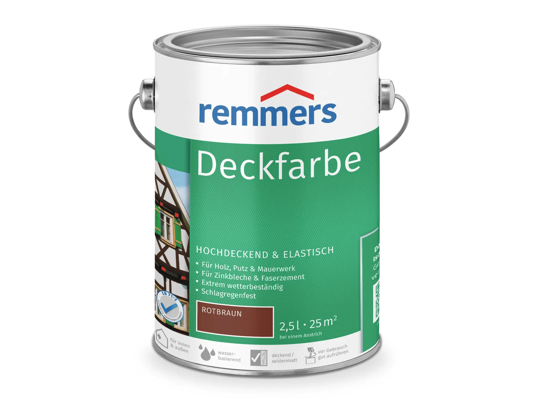 Moebelfaktor Deckfarbe rotbraun 2,5 l
