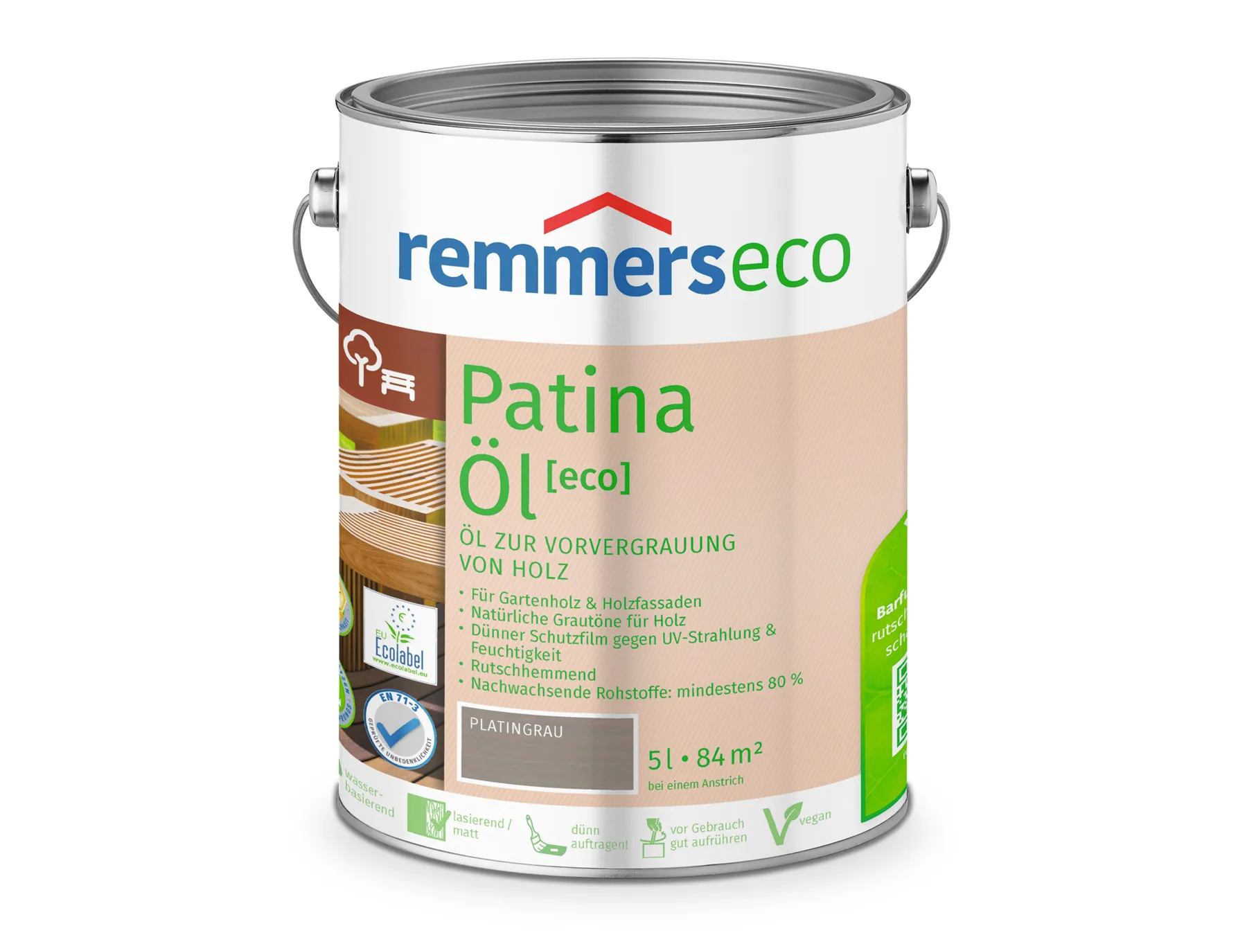 Moebelfaktor Patina-Oel [eco] platingrau 5 l