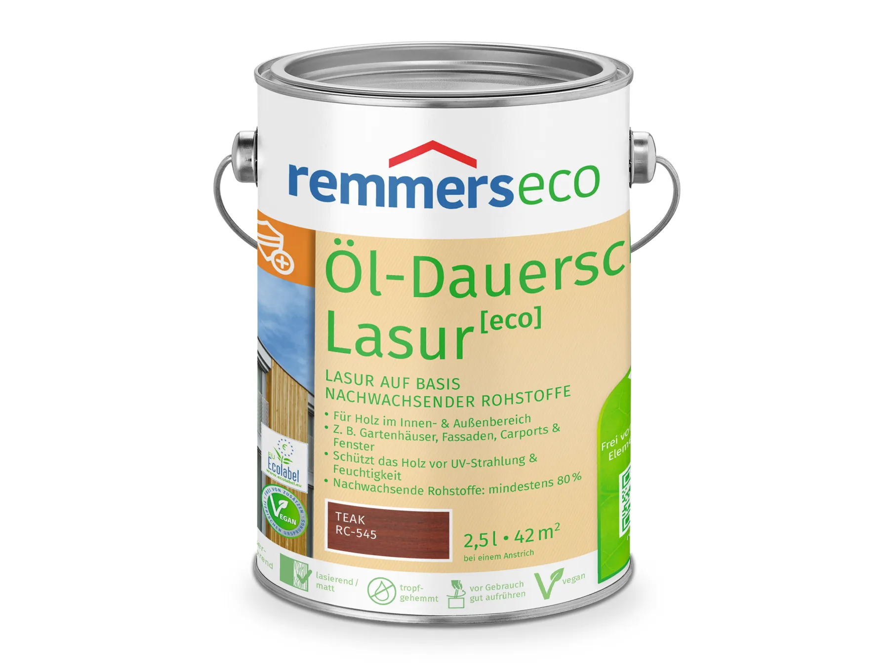 Moebelfaktor Oel-Dauerschutz-Lasur [eco] teak (RC-545) 2,5 l