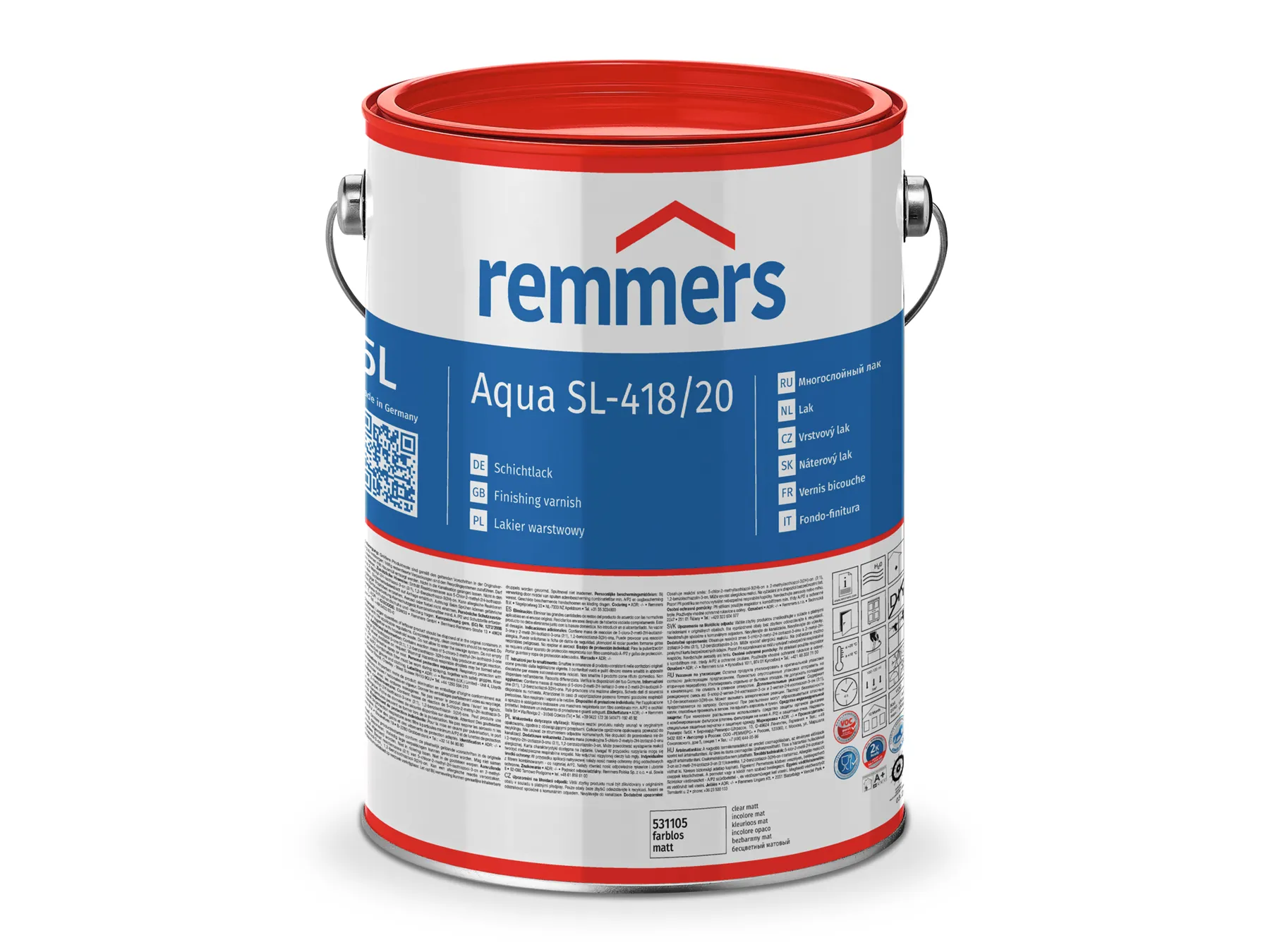 Moebelfaktor Aqua SL-418-Schichtlack farblos matt 5 l