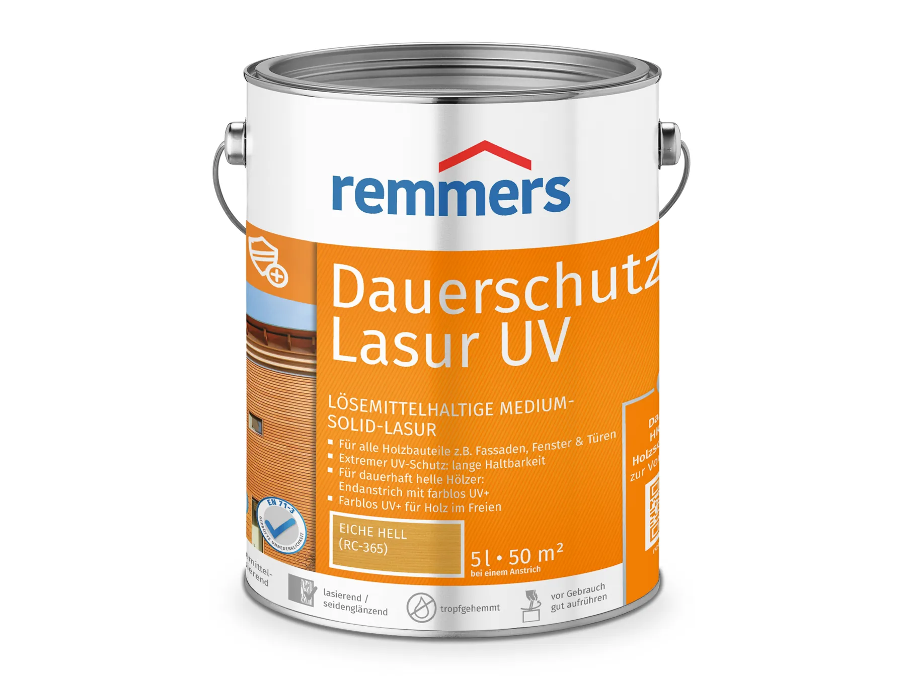 Moebelfaktor Dauerschutz-Lasur UV eiche hell (RC-365) 5 l