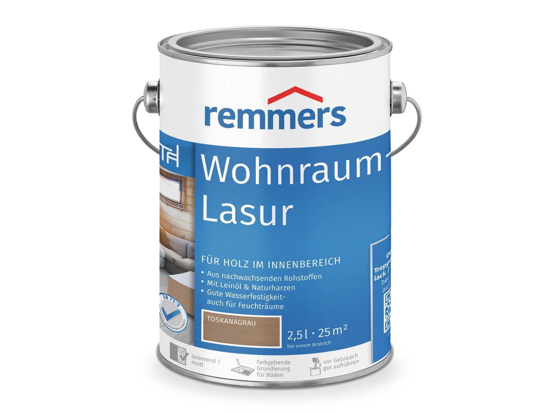 Moebelfaktor Wohnraum-Lasur toskanagrau 2,5 l