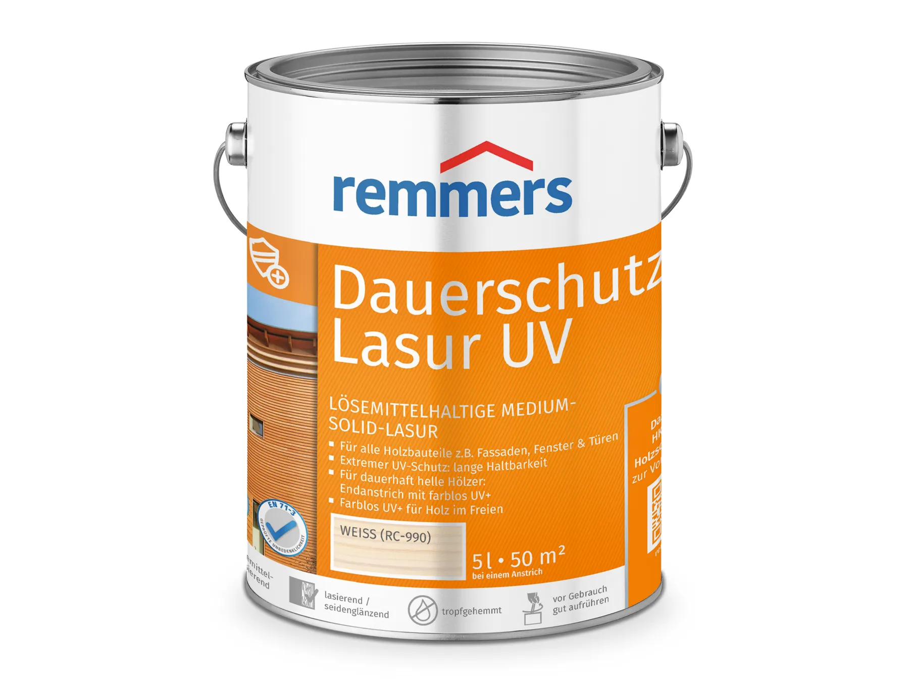 Moebelfaktor Dauerschutz-Lasur UV weiss (RC-990) 5 l