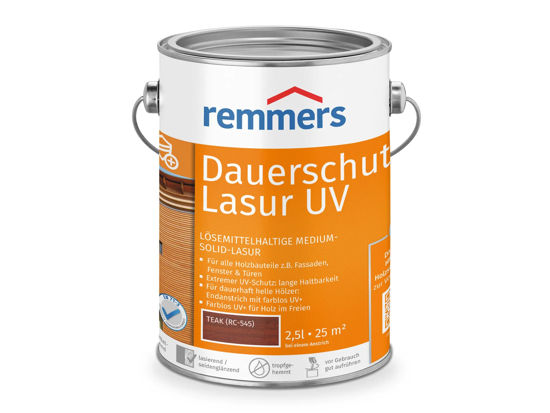 Moebelfaktor Dauerschutz-Lasur UV teak (RC-545) 2,5 l