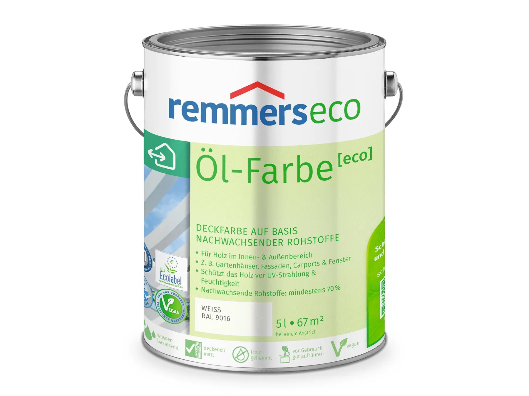 Moebelfaktor Oel-Farbe [eco] weiss (RAL 9016) 5 l