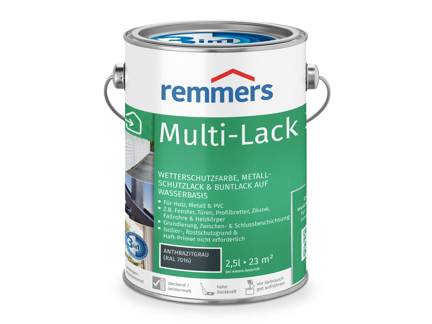 Moebelfaktor Multi-Lack 3in1 anthrazitgrau (RAL 7016) 2,5 l