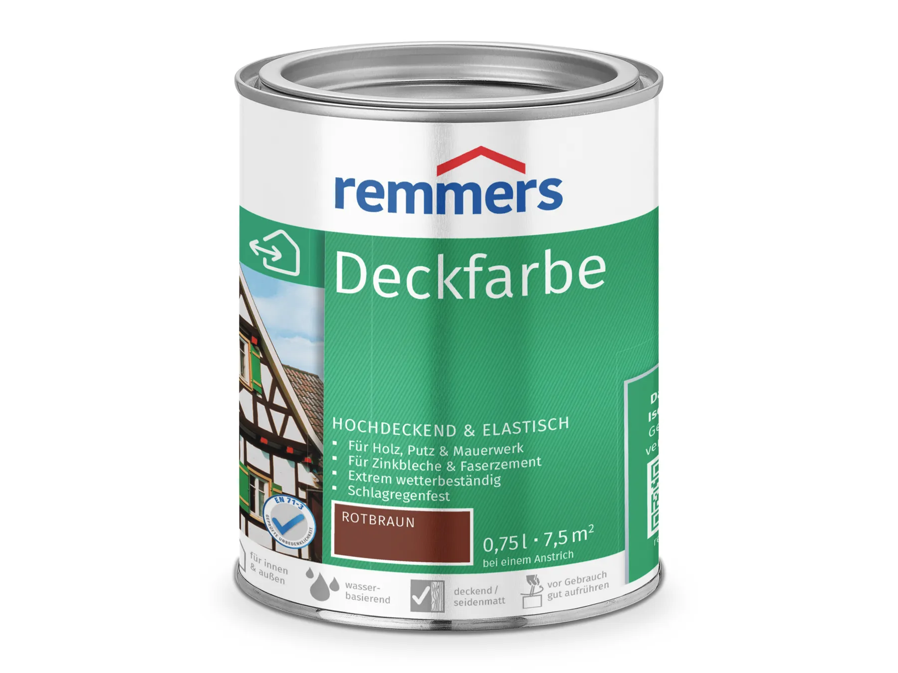 Moebelfaktor Deckfarbe rotbraun 0,75 l