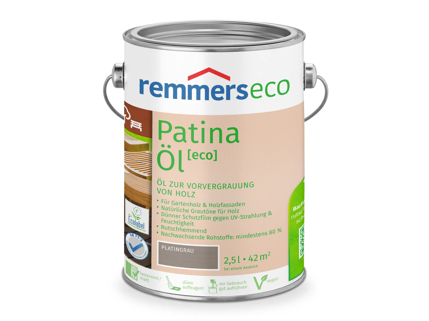 Moebelfaktor Patina-Oel [eco] platingrau 2,5 l