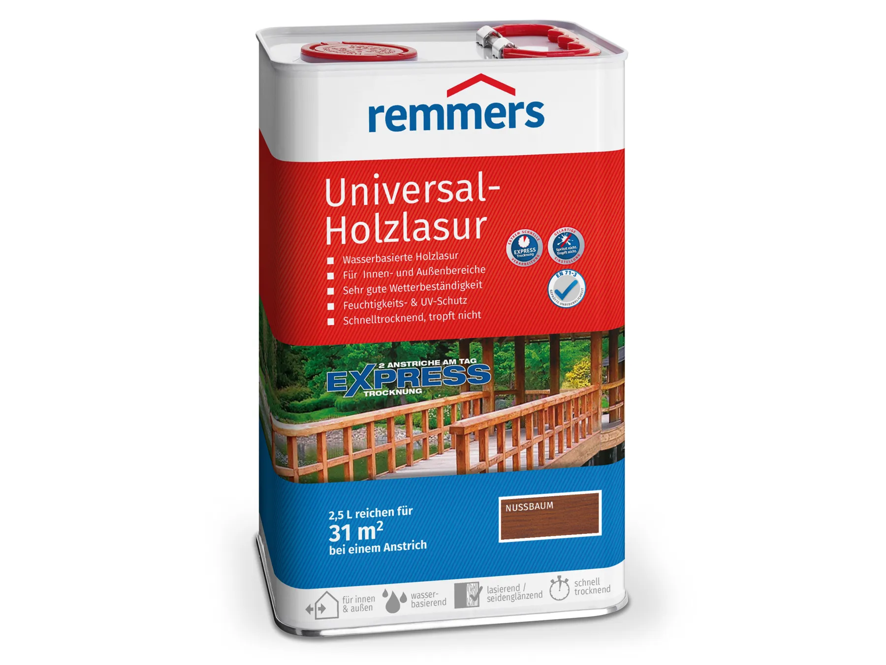 Moebelfaktor Universal-Holzlasur nussbaum 2,5 l