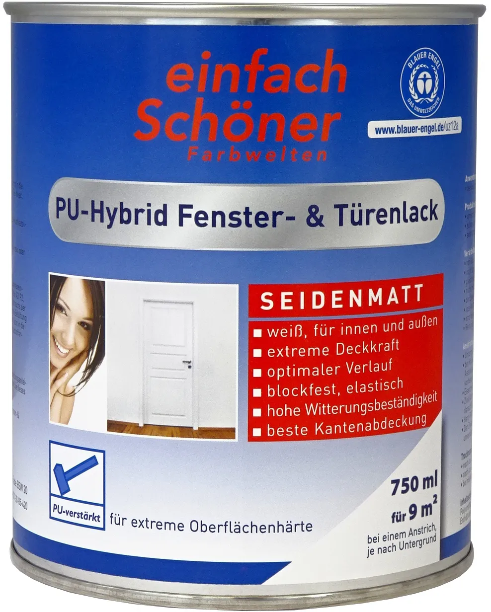 Moebelfaktor einfach Schoener PU-Hybrid Fenster und Tuerenlack seidenmatt