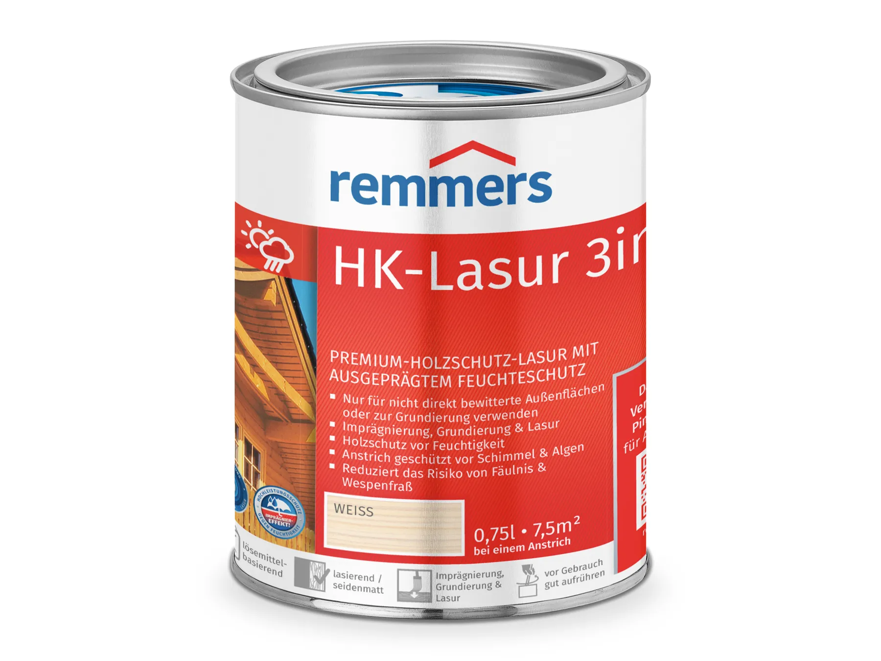 Moebelfaktor HK-Lasur 3in1 weiss (RC-990) 0,75 l