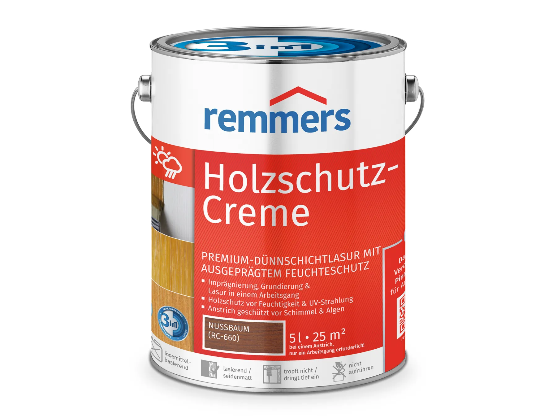Moebelfaktor Holzschutz-Creme 3in1 nussbaum (RC-660) 5 l