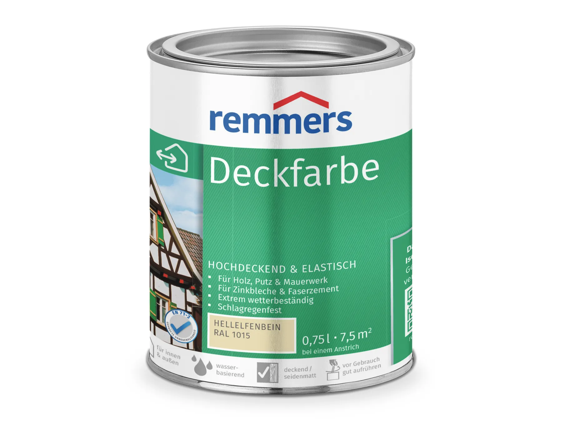Moebelfaktor Deckfarbe hellelfenbein (RAL 1015) 0,75 l