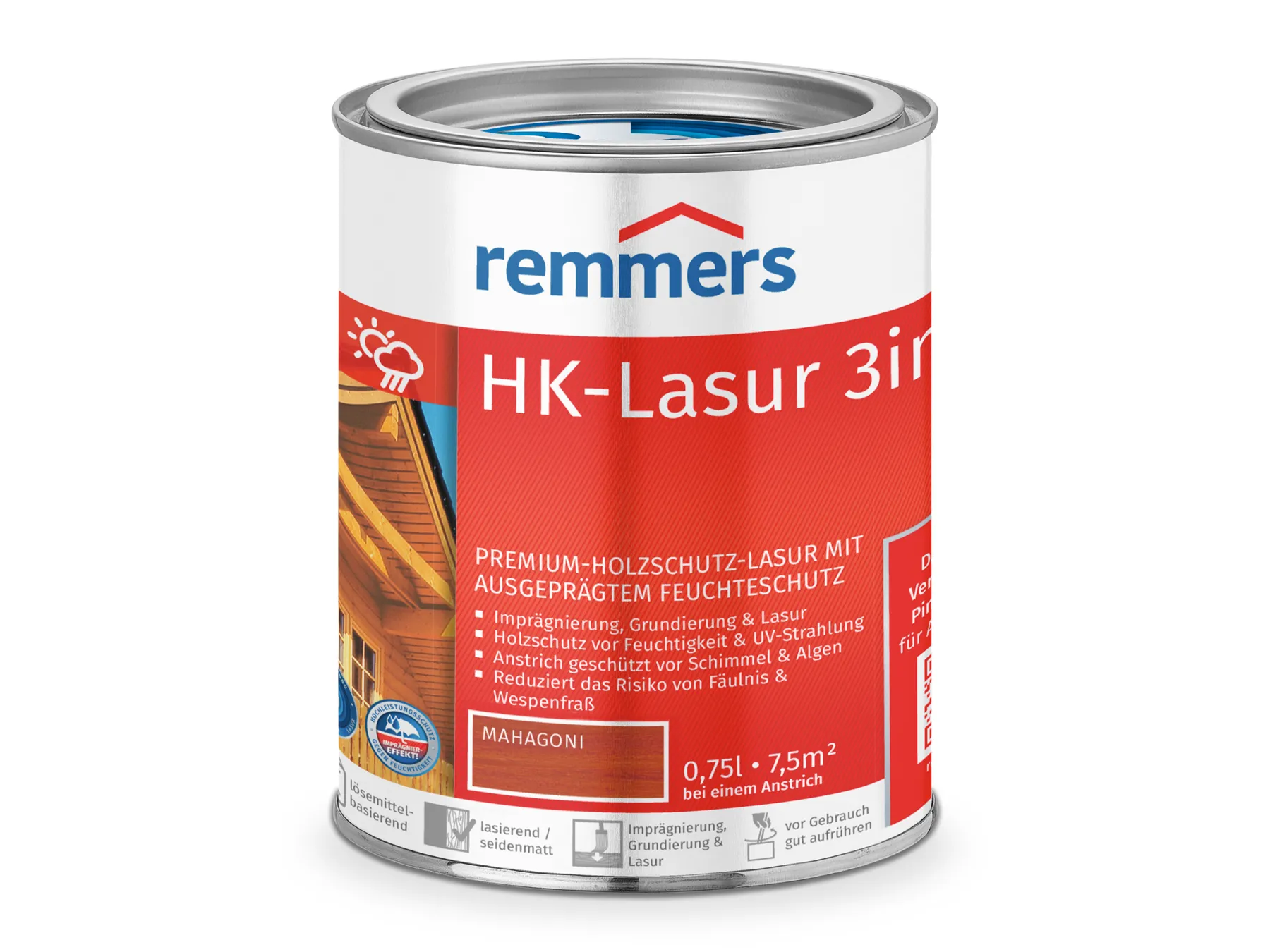 Moebelfaktor HK-Lasur 3in1 mahagoni (RC-565) 0,75 l