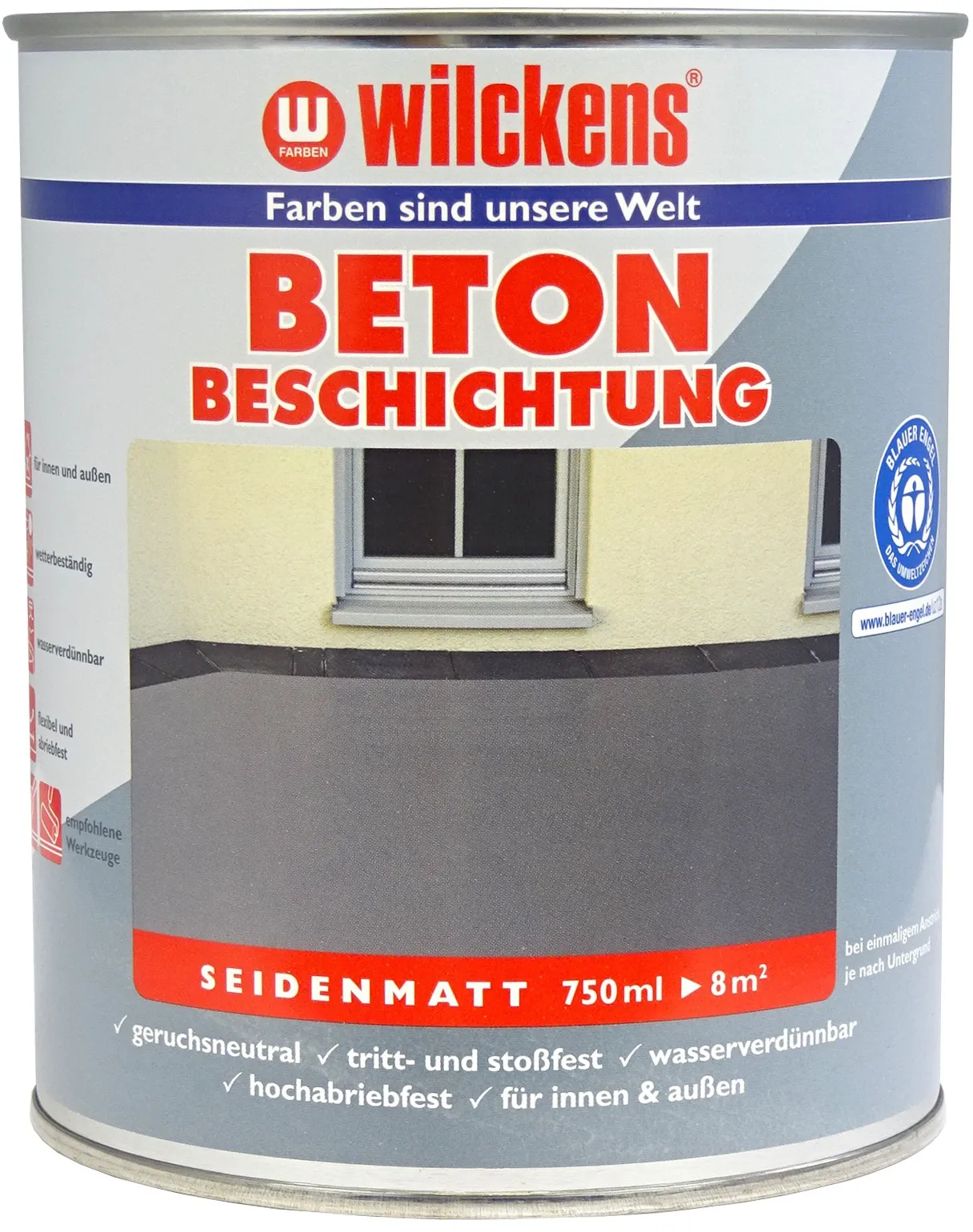Moebelfaktor Wilckens Betonbeschichtung LF Rotbraun seidenmatt