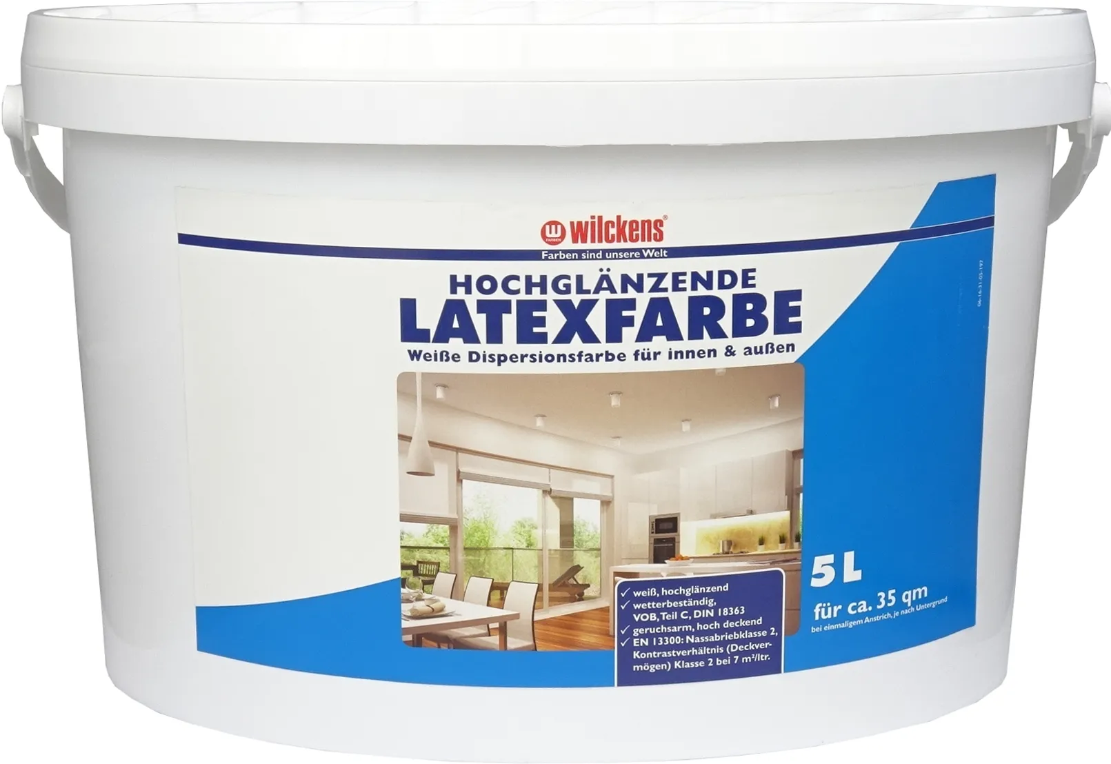 Moebelfaktor Wilckens Latexfarbe hochglaenzend Weiss