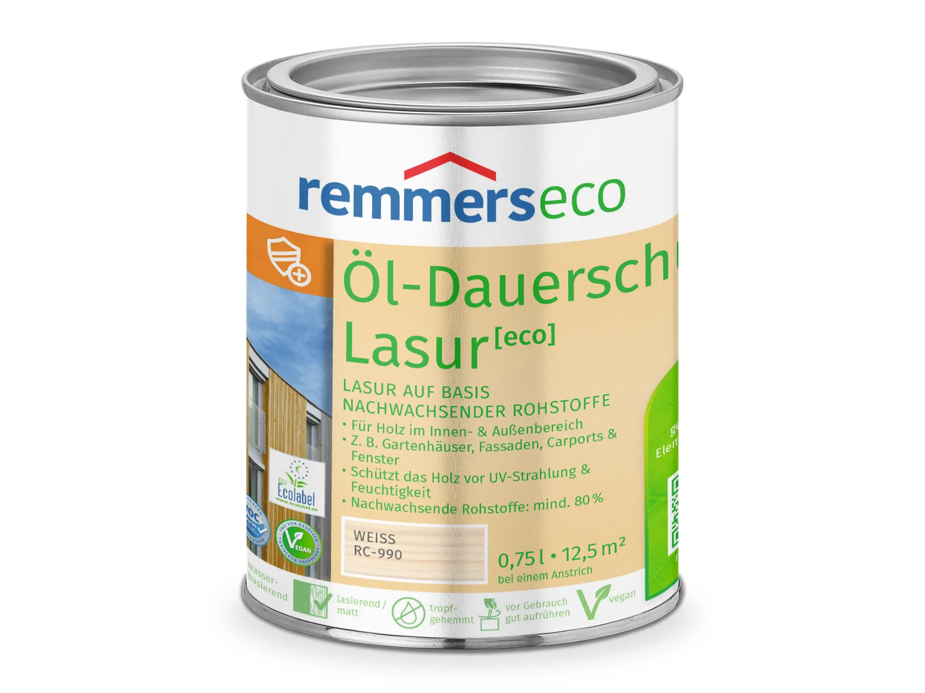 Moebelfaktor Oel-Dauerschutz-Lasur [eco] weiss (RC-990) 0,75 l