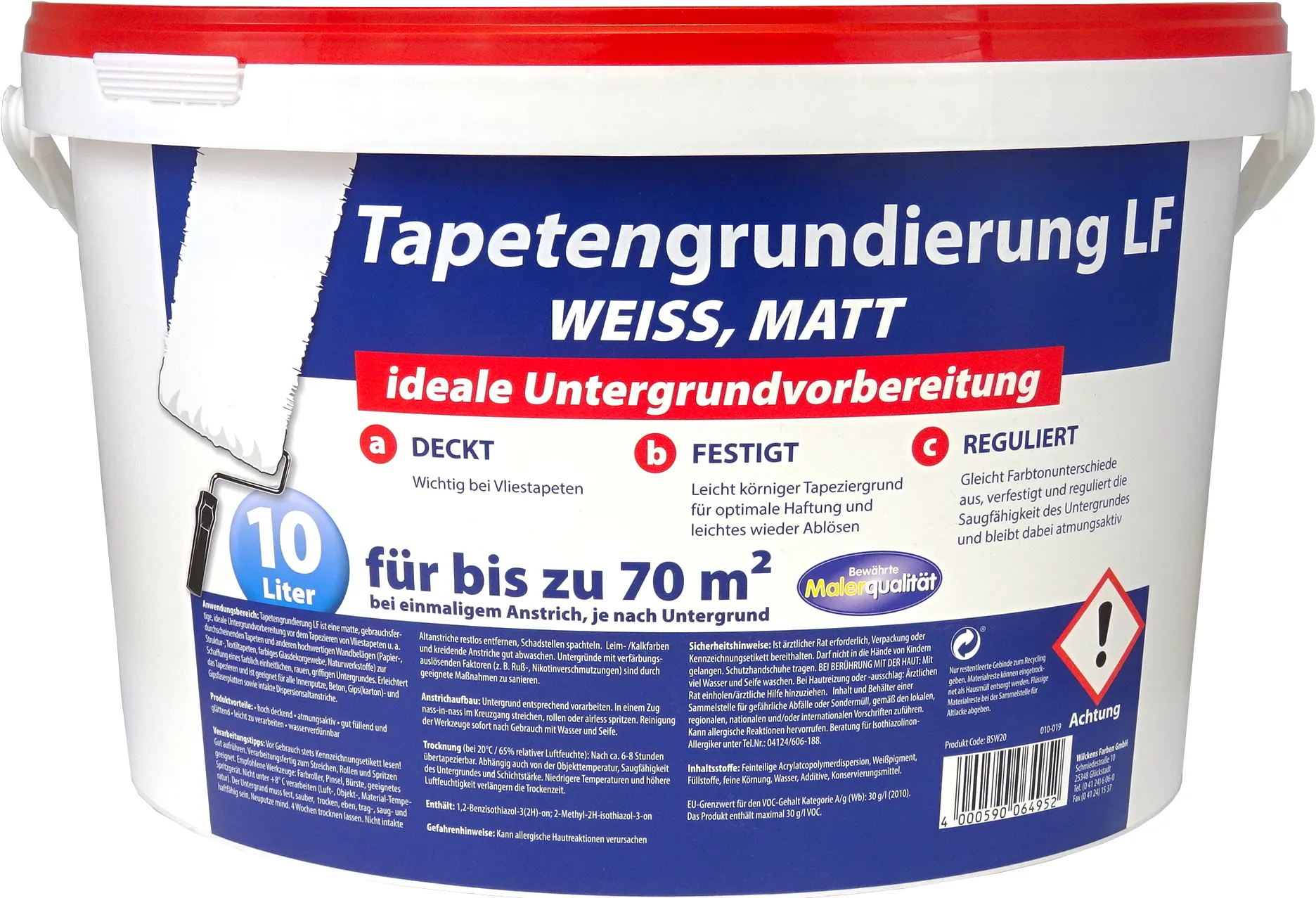 Moebelfaktor Tapetengrundierung Weiss matt