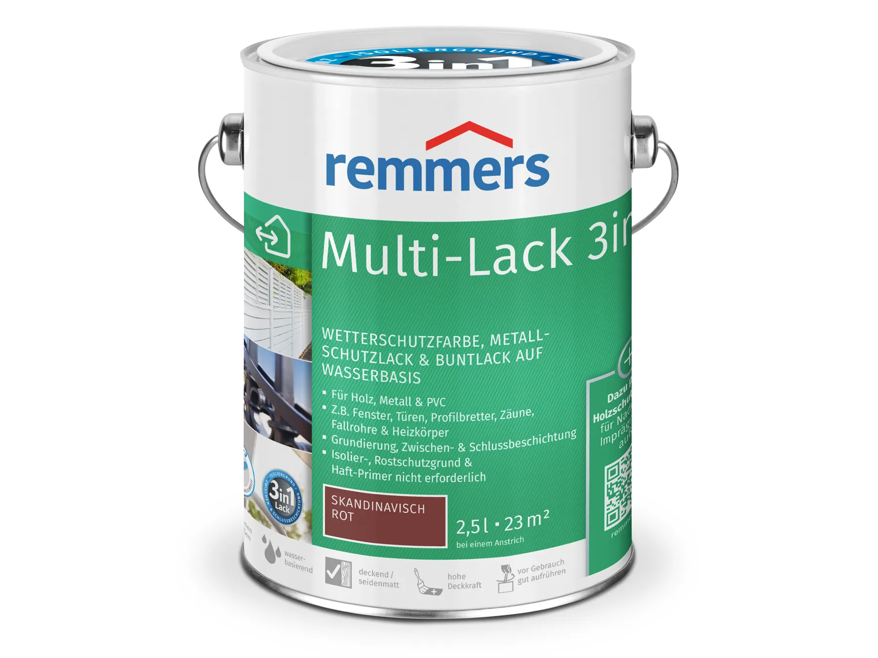 Moebelfaktor Multi-Lack 3in1 skandinavisch rot 2,5 l