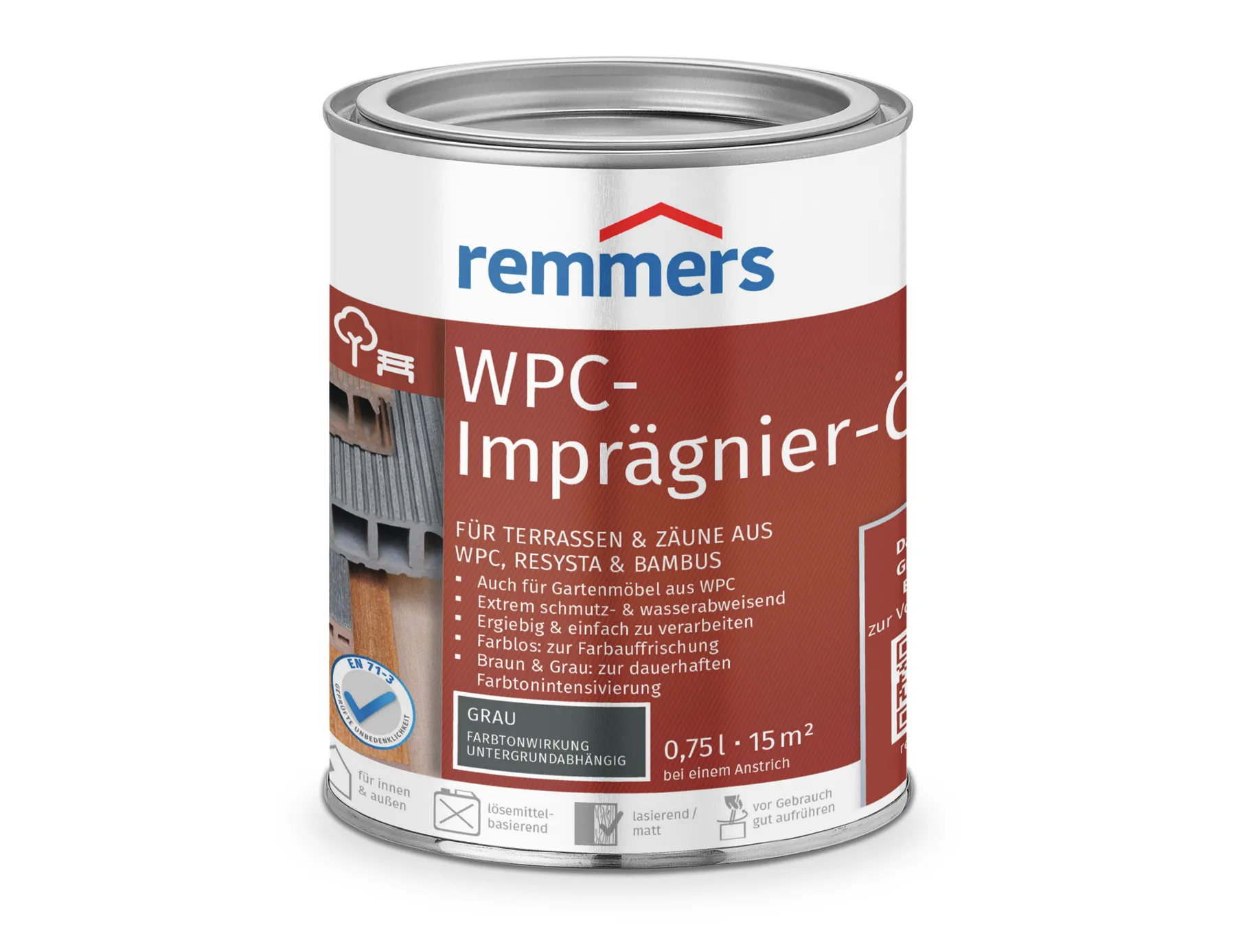 Moebelfaktor WPC-Impraegnier-Oel grau 2,5 l