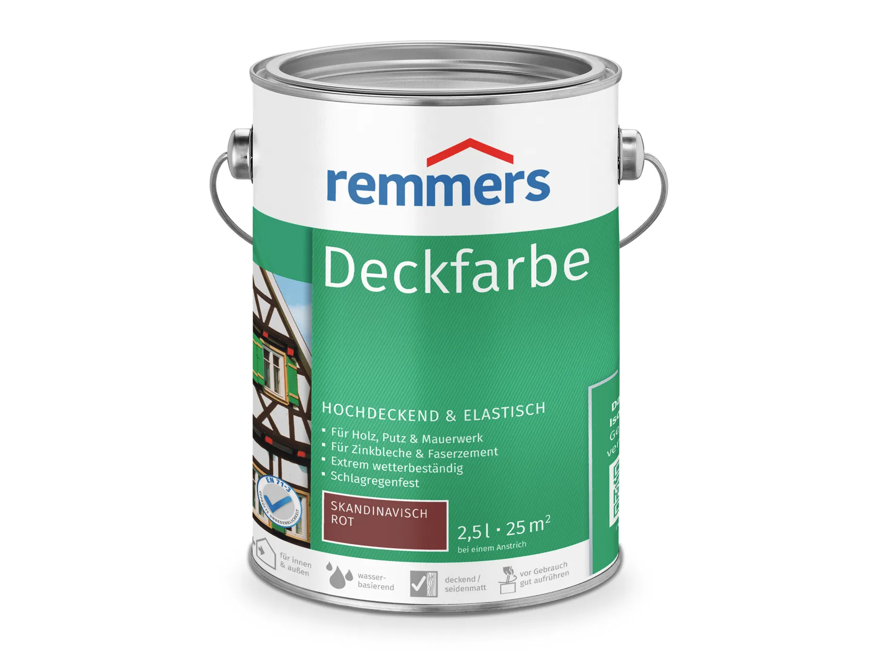 Moebelfaktor Deckfarbe skandinavisch rot 2,5 l