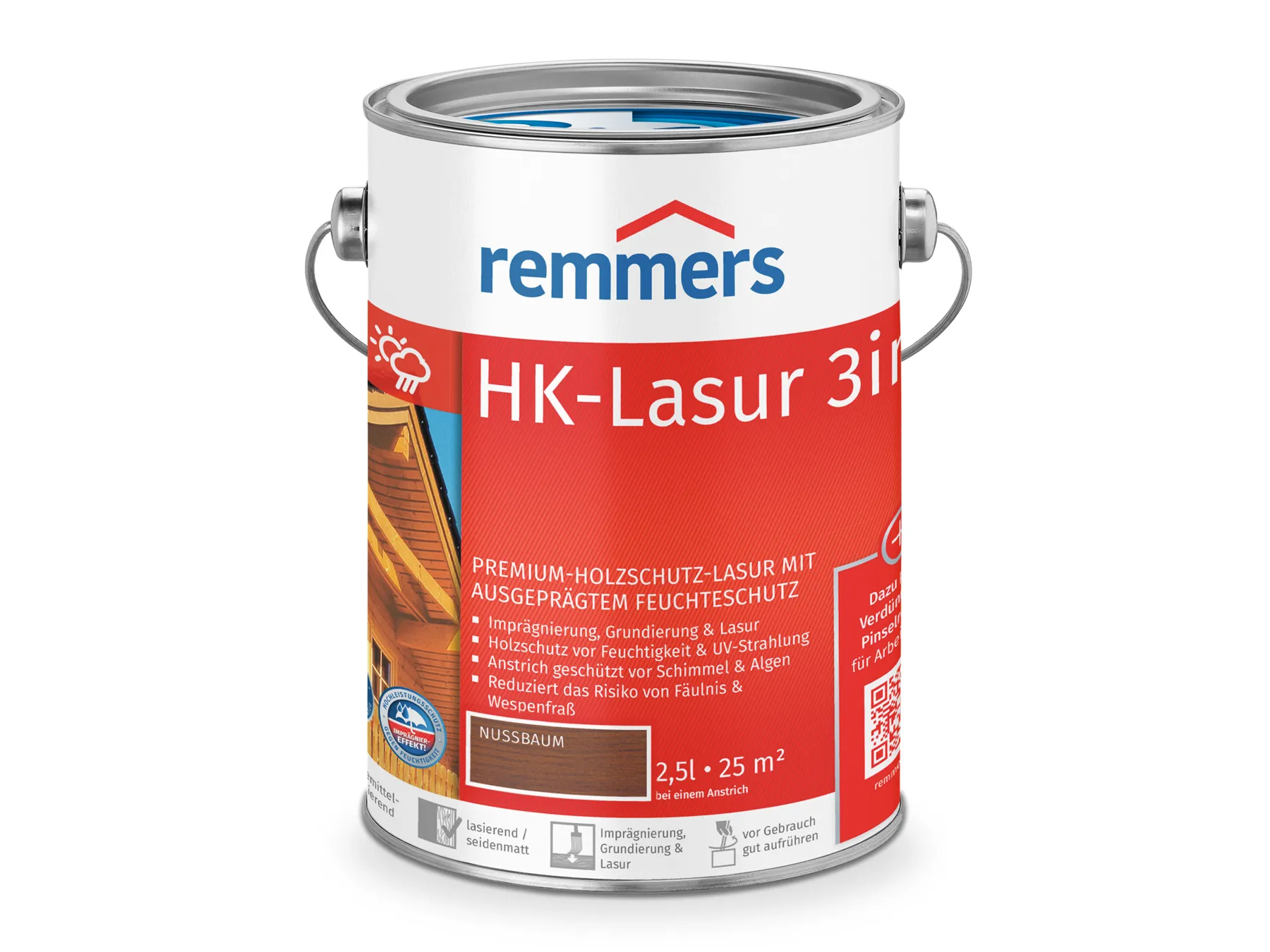 Moebelfaktor HK-Lasur 3in1 nussbaum (RC-660) 2,5 l