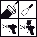Rolle / Spachtel / Airless-/Airmix-Spritzen / Fließbecherpistole