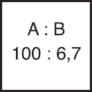 Mischungsverhältnis Komp. A 100 : Komp. B 6,7