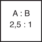 Mischungsverhältnis Komp. A 2,5 : Komp. B 1