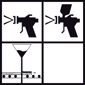  Airless-/Airmix-Spritzen / Fließbecherpistole/Maschinelle Gießapplikation